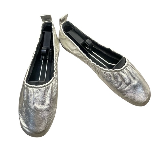 Celine Silver Ballet Flats Size 38/8US GUC - Picture 1 of 8